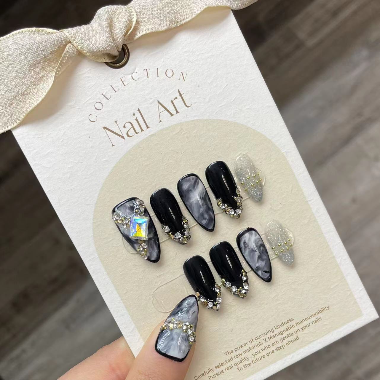 Resin Craft Material - Uñas postizas hechas a mano con