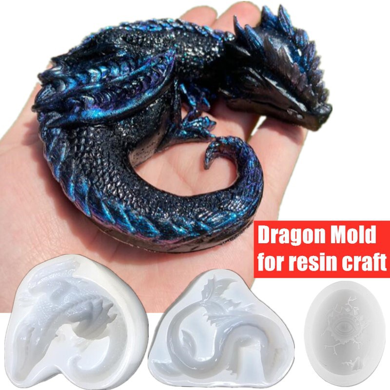 Resin Craft Material - 3 estilos espejo sueño dragón dinosaurio