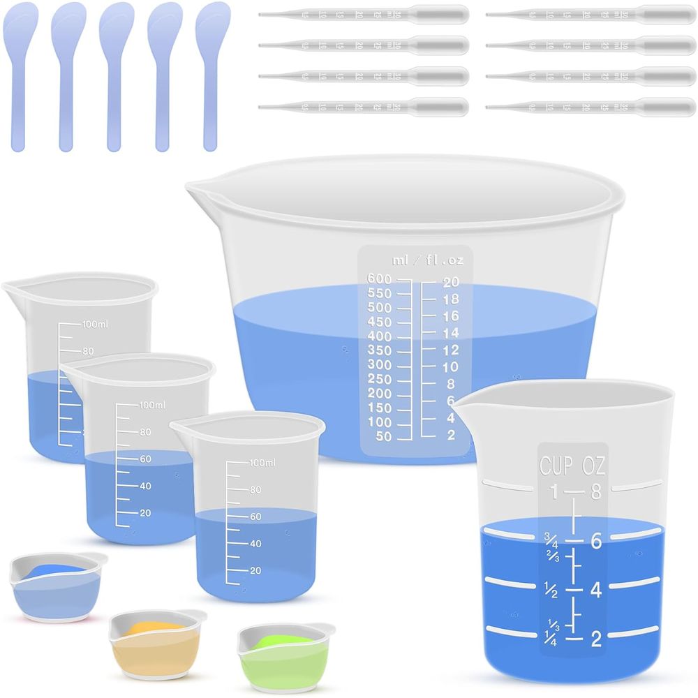 Mixing Cup Silicone - Tazas Medidoras de Silicona para Mezclar