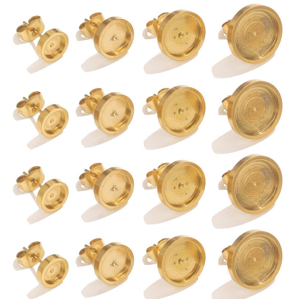 Resin Jewelry Kit - 10 Uds. De pendientes dorados de