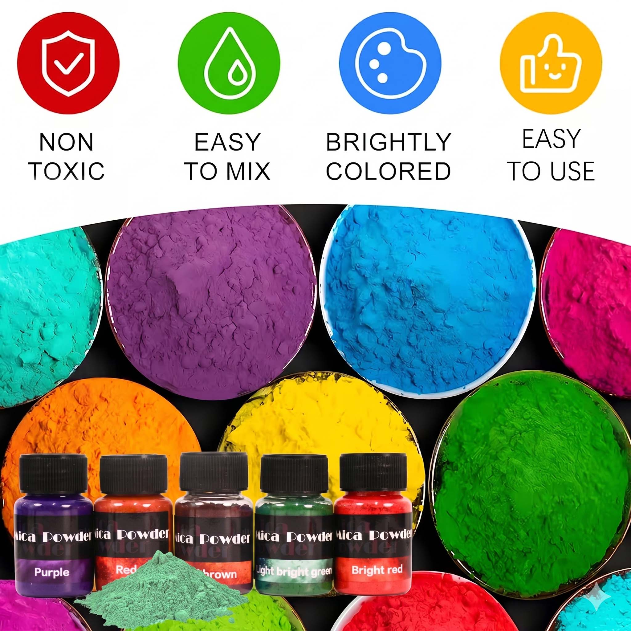 Pigmento de Yeso en Polvo de 1 - Resin Pigment Set reseña y precio