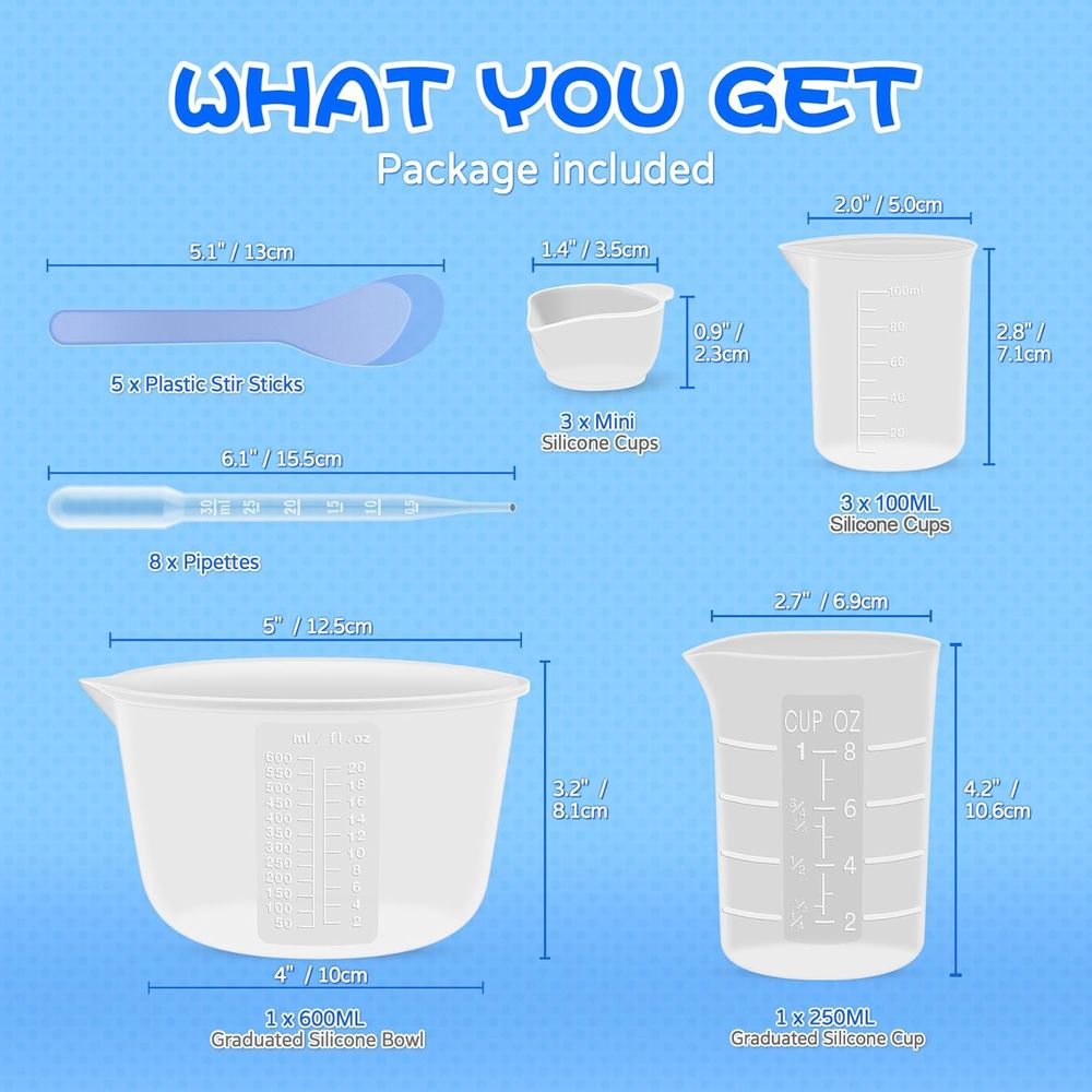 Tazas Medidoras de Silicona pa - Mixing Cup Silicone reseña y precio