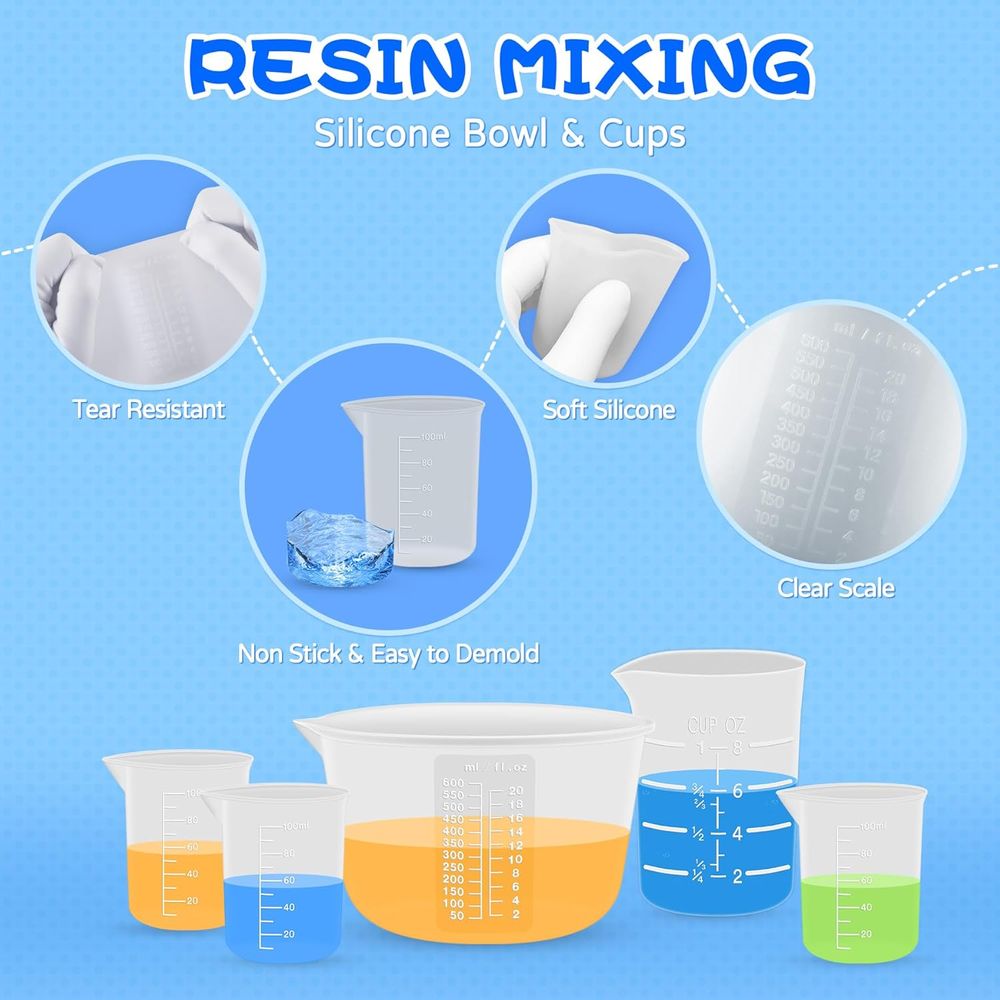 Tazas Medidoras de Silicona pa - Mixing Cup Silicone reseña y precio