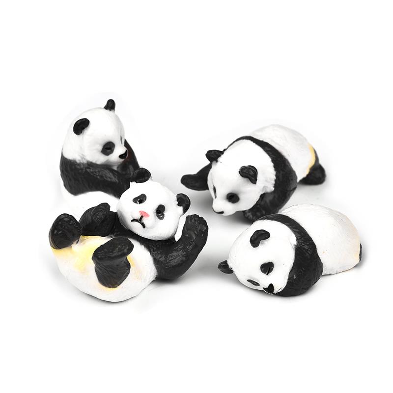 4 unids/set lindo Panda musgo  - Terrarium Moss Art reseña y precio